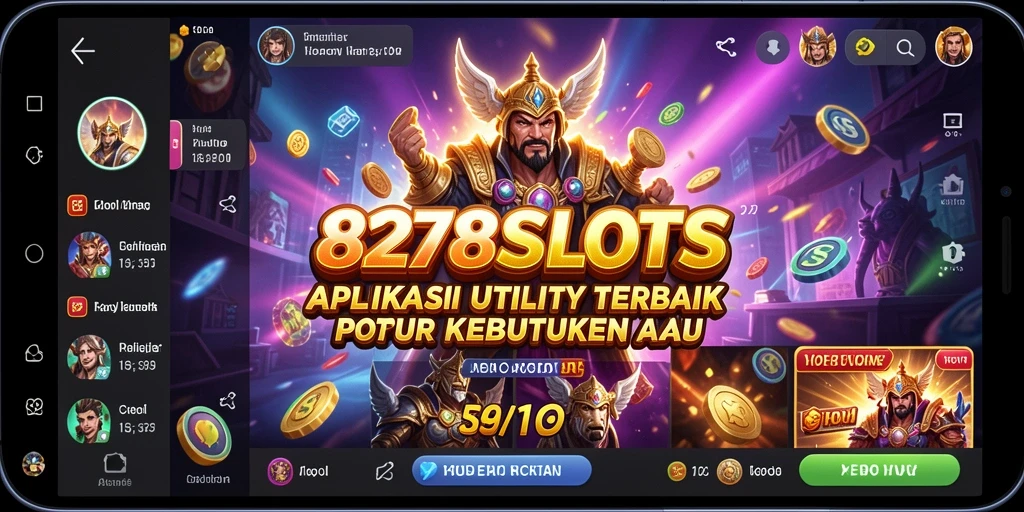 Tampilan utama 8278SLOTS yang menampilkan fitur-fitur Utility.