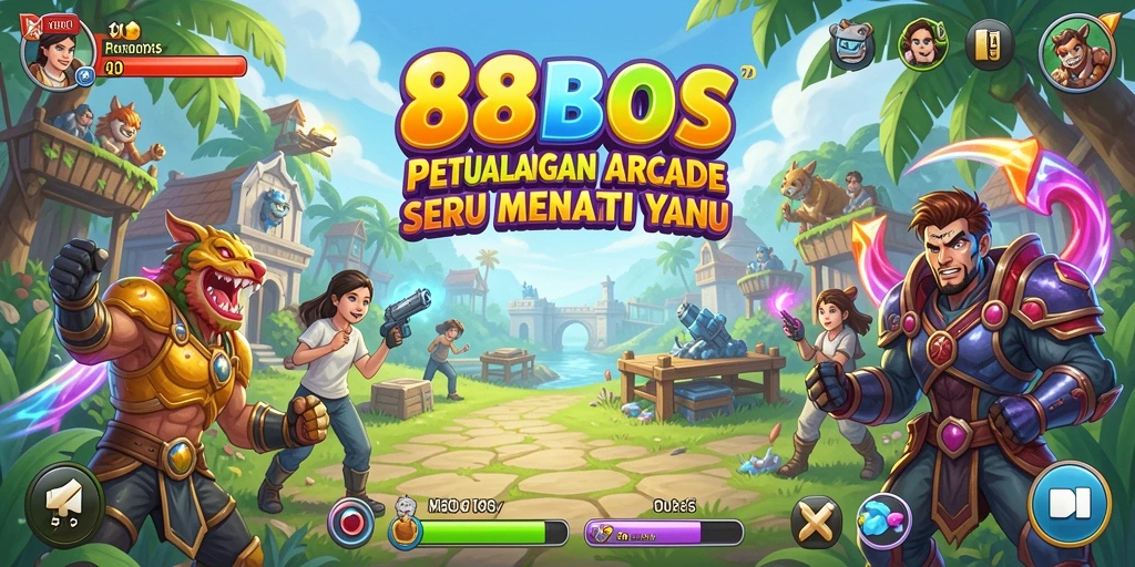 Screenshot gameplay <strong>88BOS</strong> menampilkan aksi seru di dunia arcade.