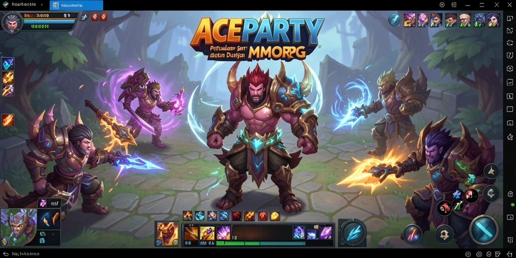 Gameplay petualangan seru dalam ACEPARTY MMORPG.