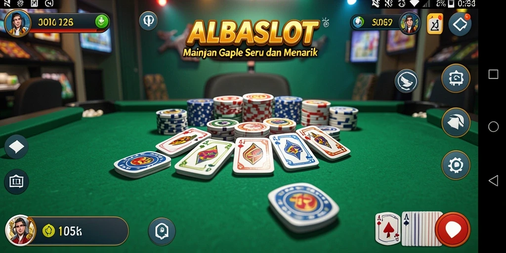 Tampak seru saat pertandingan Gaple di ALBASLOT.