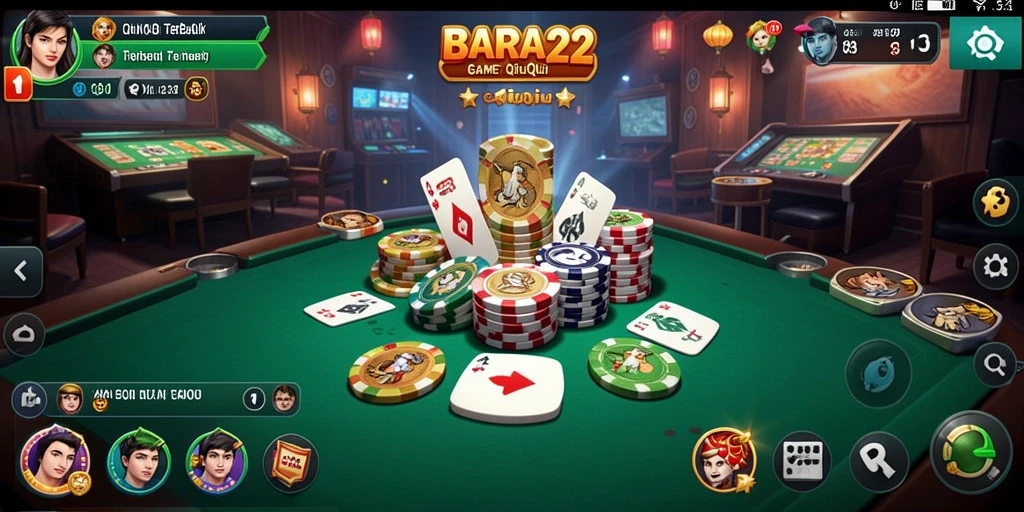 Screenshot BARA22 menampilkan aksi seru pemain QiuQiu.