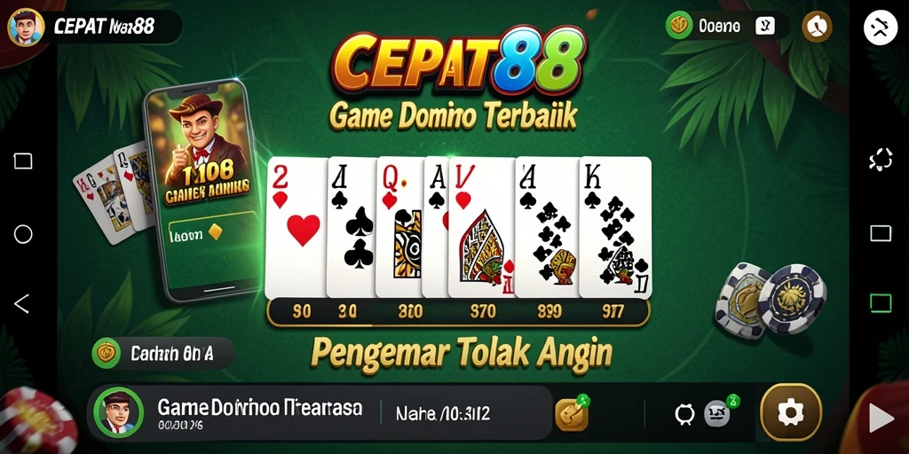 Screenshot utama CEPAT88 menampilkan gameplay Domino yang menarik.