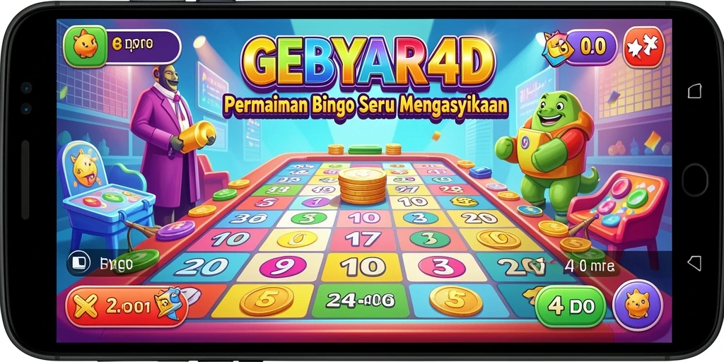Screenshot utama GEBYAR4D menunjukkan serunya permainan Bingo.