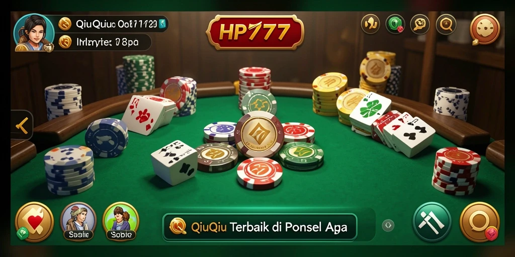 Tampilan menarik dari gameplay QiuQiu di HP777.