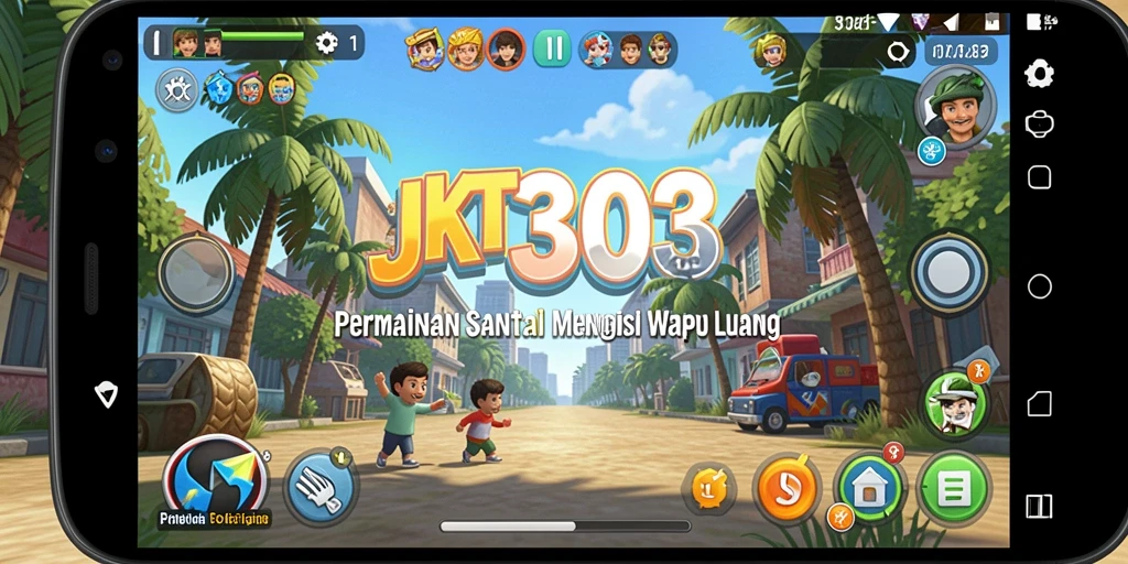 Tampilan gameplay JKT303 yang penuh warna dan menyenangkan.