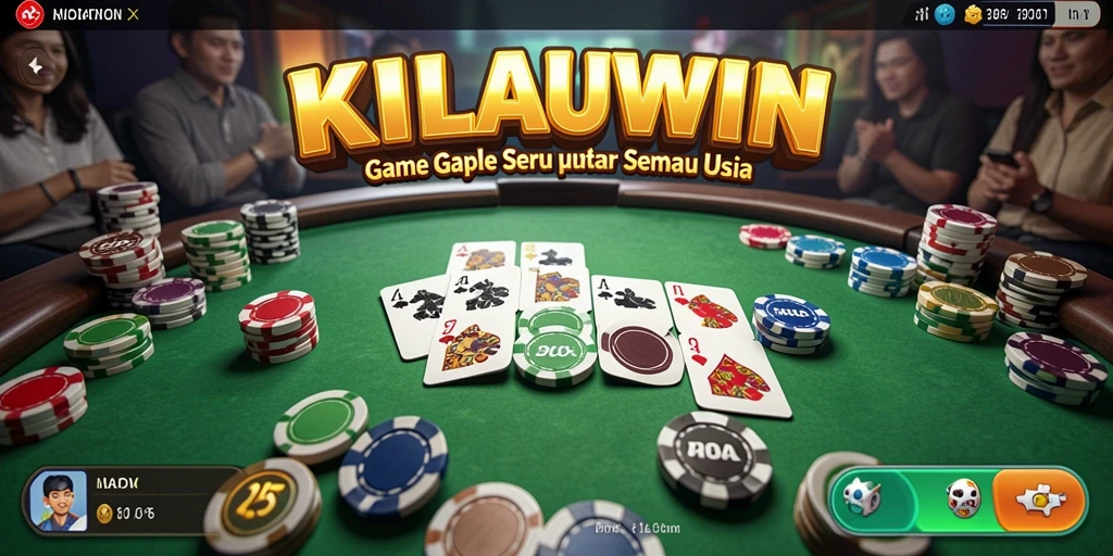 Tampilan menarik dari gameplay Gaple KILAUWIN.