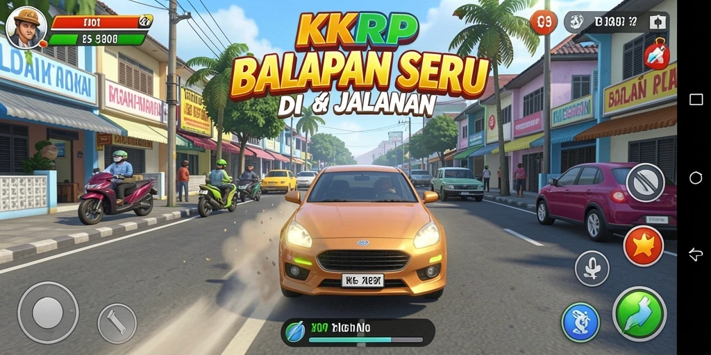Tampilan utama gameplay KKRP yang menegangkan dan kompetitif.