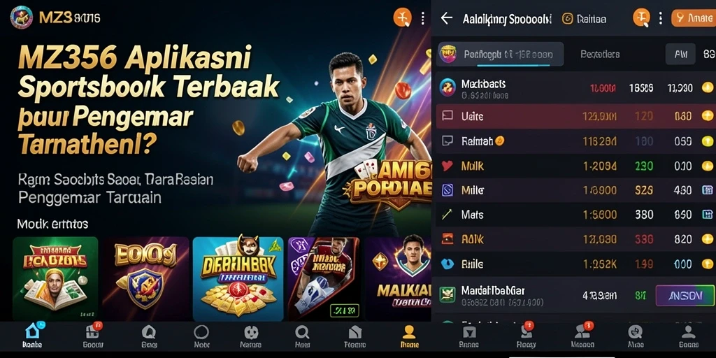 Gambaran umum gameplay MZ356 dalam aplikasi Sportsbook.