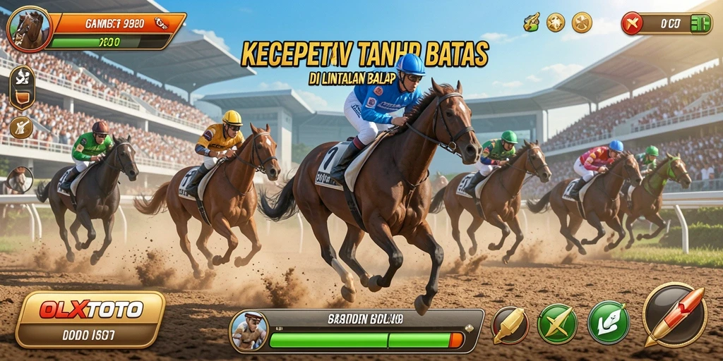 Tampilan menarik dari gameplay balap OLXTOTO yang seru dan mendebarkan.