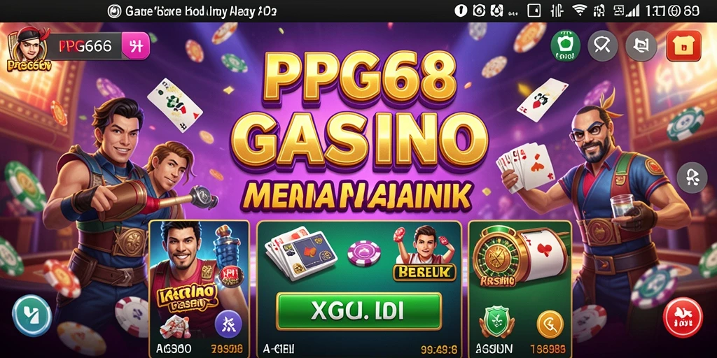 Screenshot gameplay PGG68 menampilkan berbagai permainan kasino yang seru.