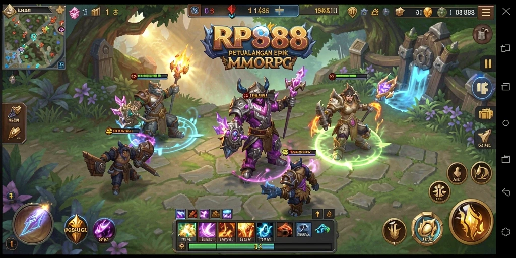 Screenshot gameplay RP888 menampilkan aksi pertempuran yang mendebarkan.