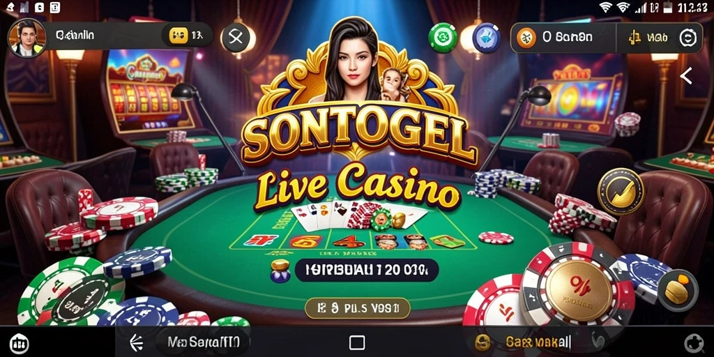 Tampilan Gameplay Live Casino SONTOGEL yang seru dan interaktif.