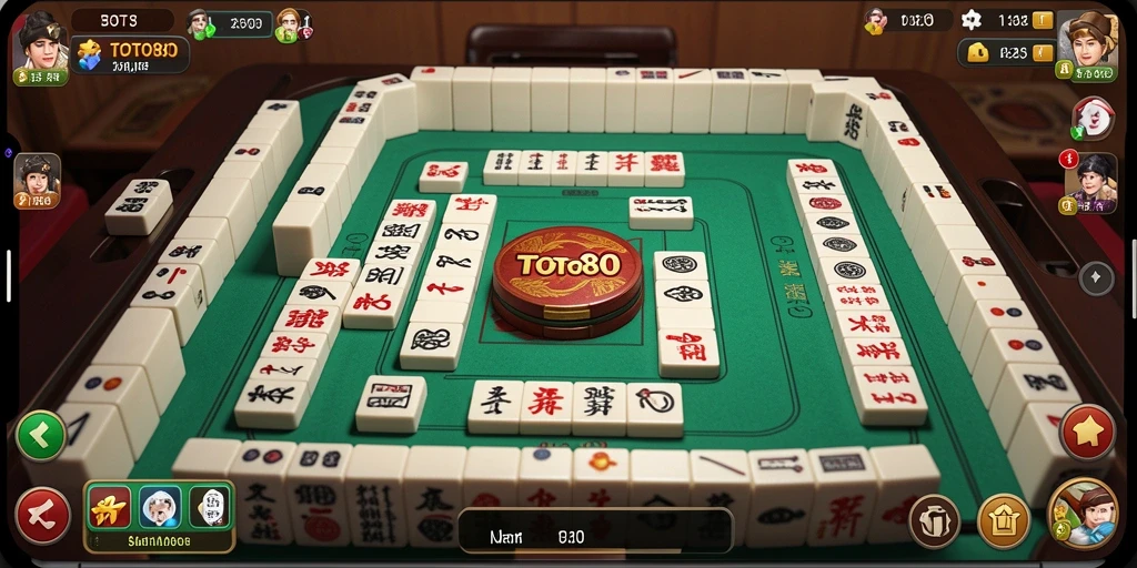 Screenshot gameplay TOTO80 menampilkan keseruan permainan Mahjong.