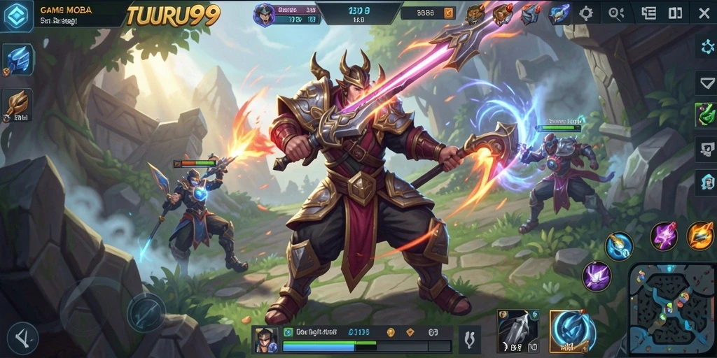 Tampilan gameplay seru dari TURU99 dengan karakter yang menakjubkan.