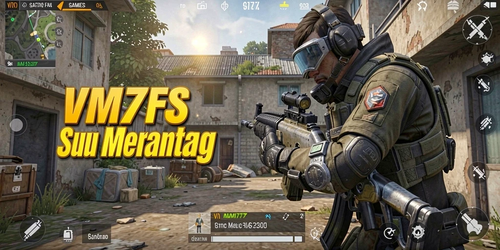Tampilan gameplay VM777 yang intens dan seru dalam pertempuran FPS.