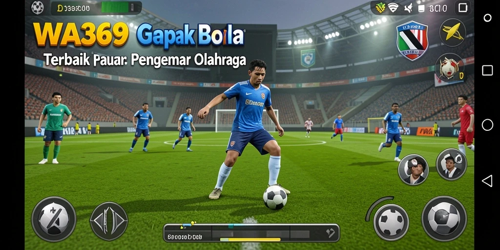 Tampilan gameplay WA369 yang menegangkan di lapangan sepak bola.