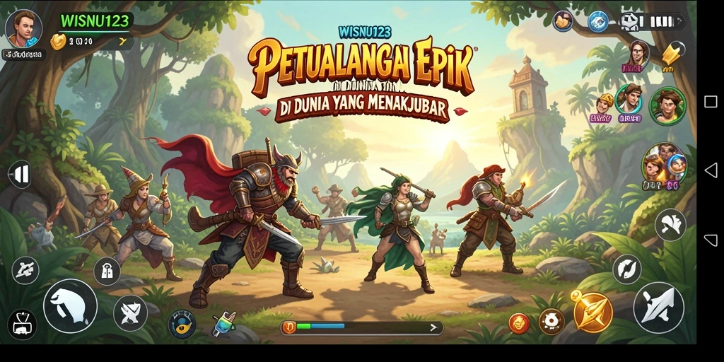 Tangkapan layar gameplay WISNU123 yang memamerkan petualangan seru.